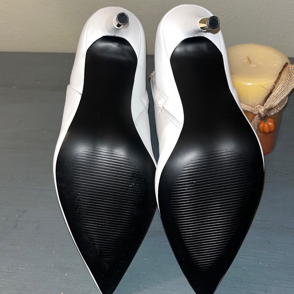 Nine West Women's Bolana Dress Booties White Stiletto Ankle Boots sz 7M NIB - Picture 11 of 13